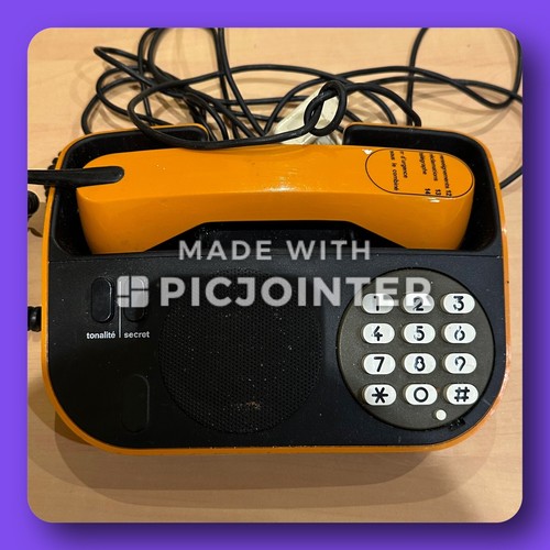 Ancien telephone orange - ancien,