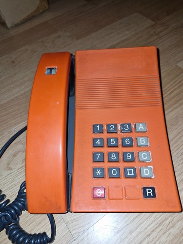 Téléphone vintage orange gct - vintage,