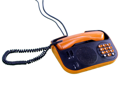 Téléphone orange vintage - orange,